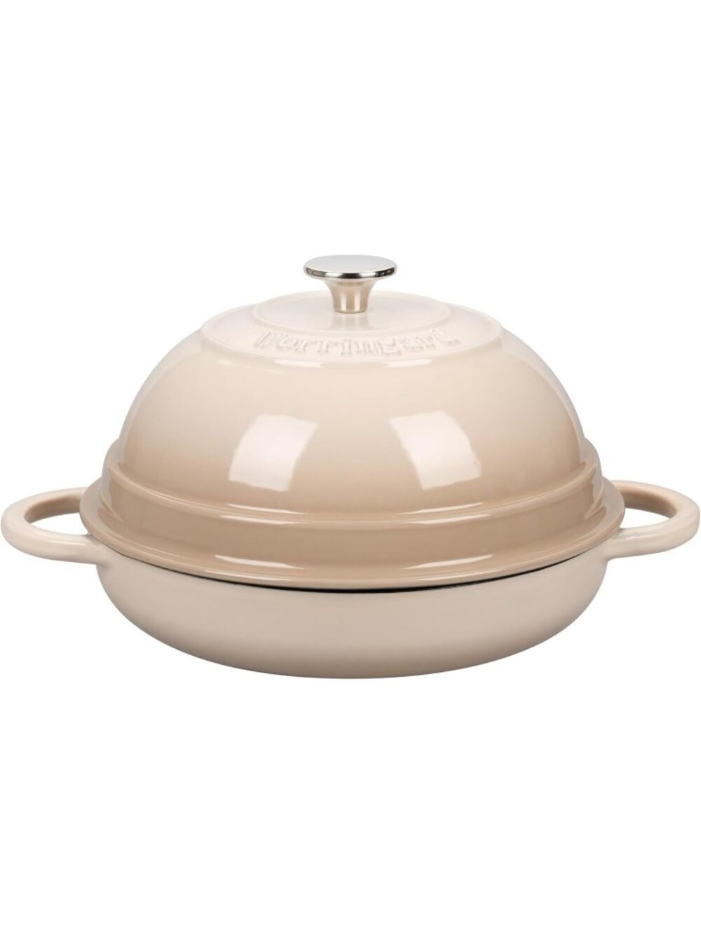 6 Quart Latte Cast Iron Enameled Dutch Oven Pot with Lid for Bread Baking Pan